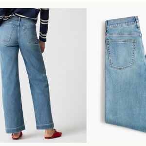 J. Crew Factory Wide-Leg Jeans - classic wide leg Jean in all day stretch